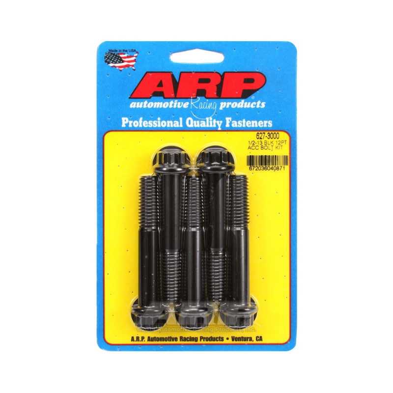 Set de șuruburi și piulițe universale ARP 1/2-13 – Black Oxyde, 12 capete x 5 - ARP-627-3000 - 627-3000 - 3666618192918